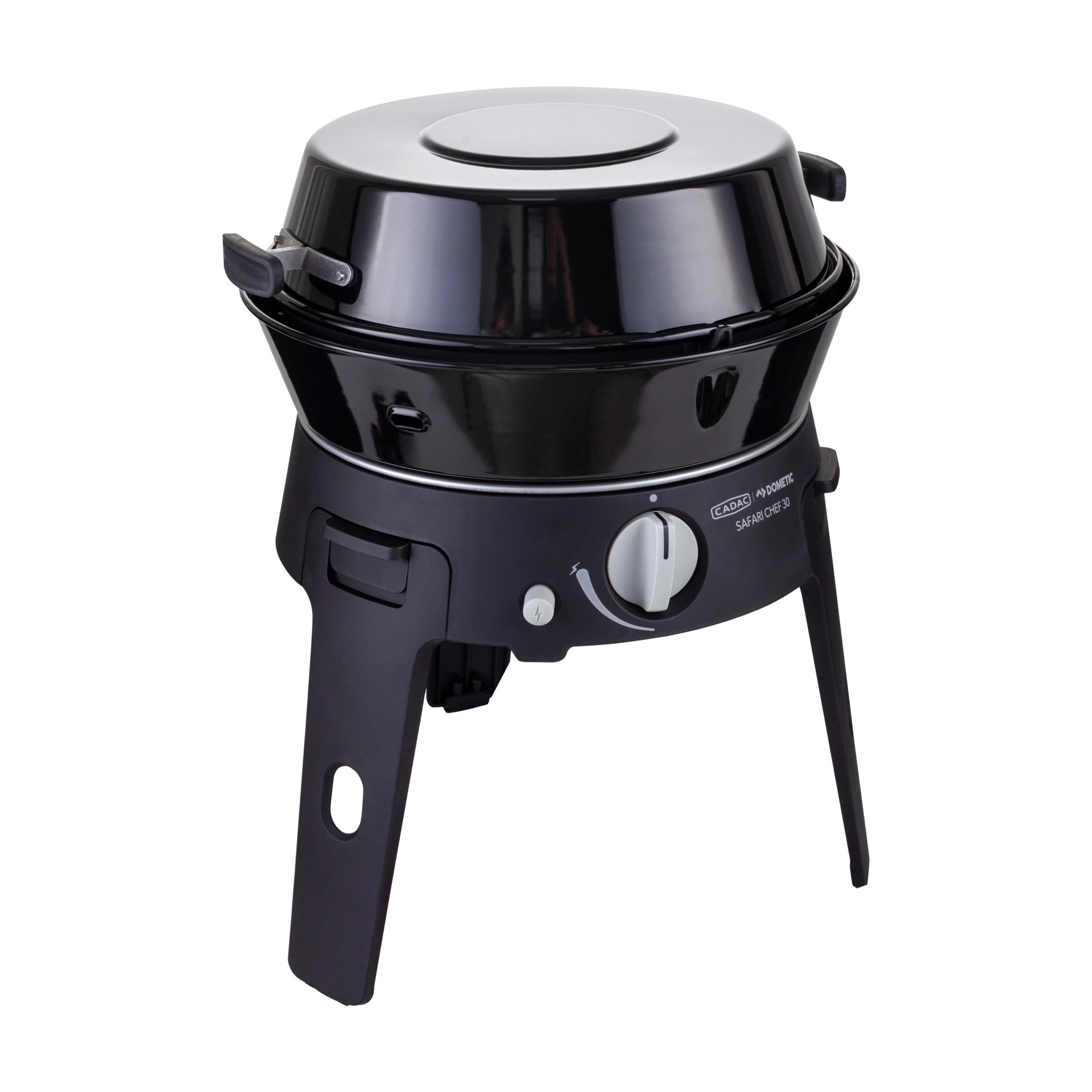 Dometic Cadac Safari Chef 30 HP Portable Gas BBQ and Cooker with Grill Plate and Pot Stand