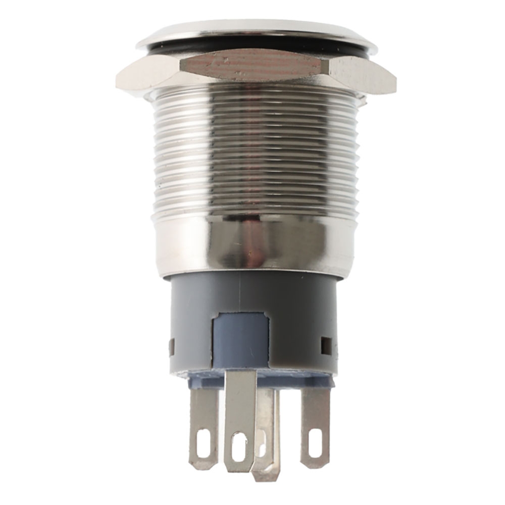 BEP Latching Push Button Switch with Red LED Ring 12V