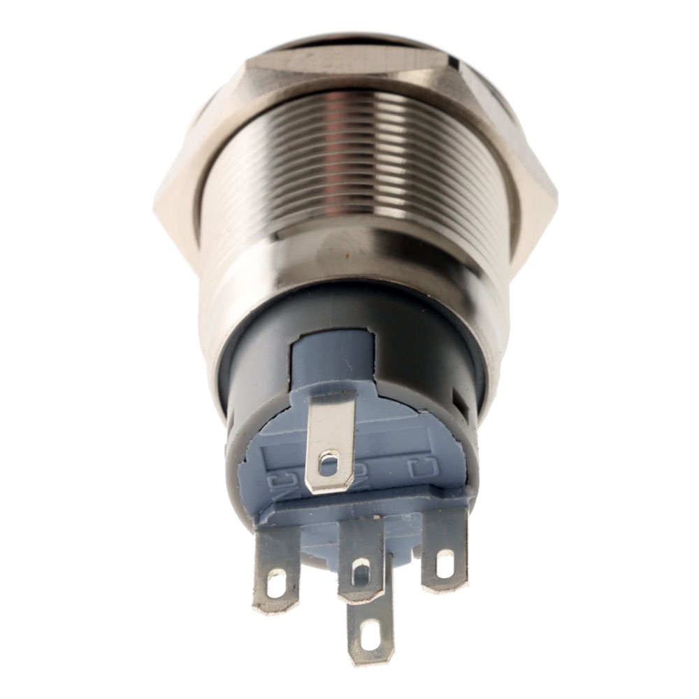 BEP Latching Push Button Switch with Red LED Ring 12V