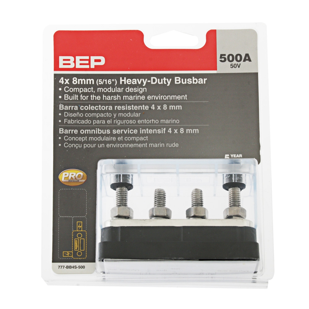 BEP 500A Pro Installer Heavy Duty Bus Bar 4-Stud