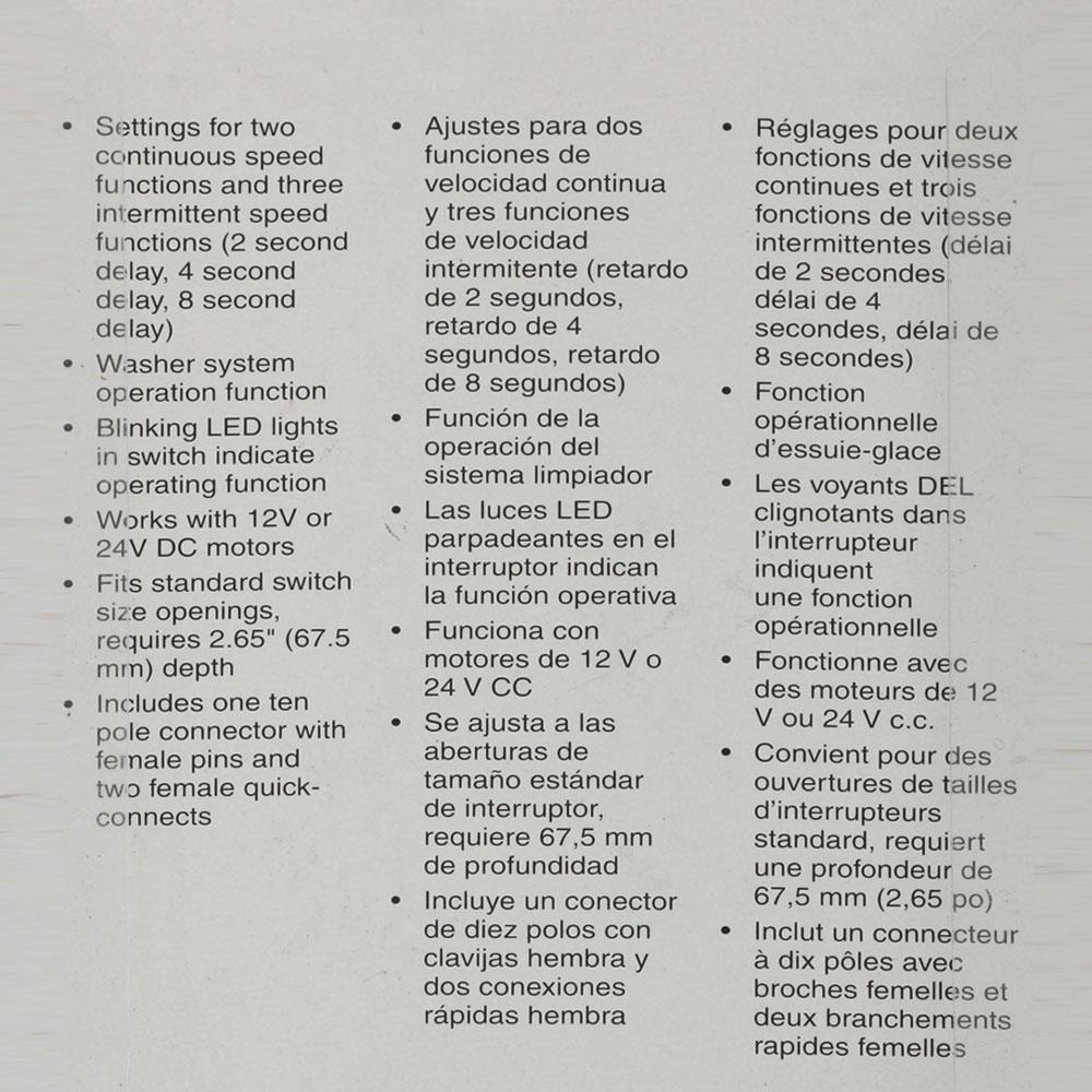 Attwood Single Motor Intelligent Wiper Switch 12/24V