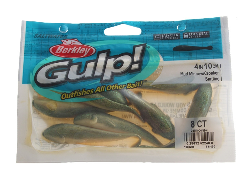 Berkley Gulp Mud Minnow Soft Bait 10cm Qty 8