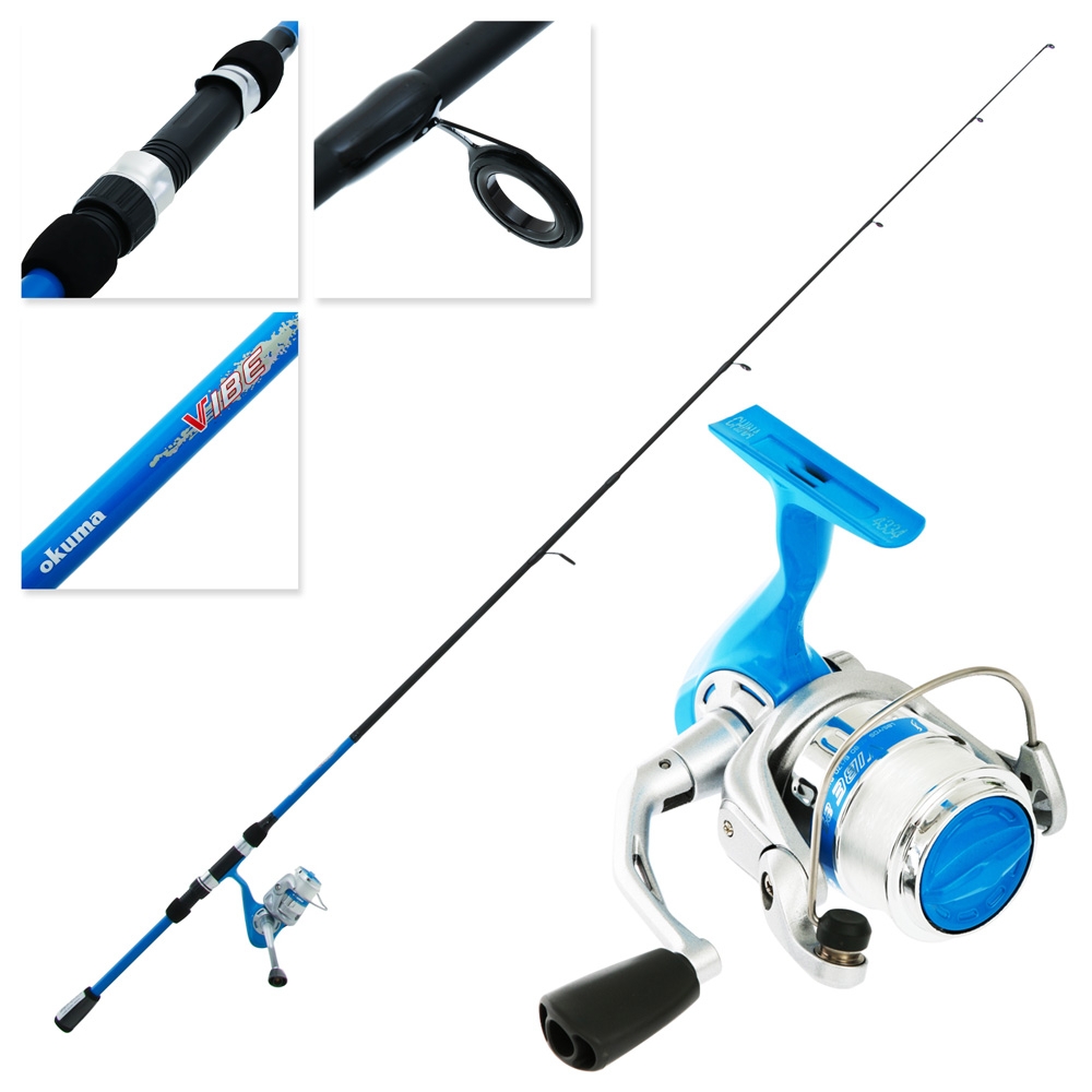 Okuma Vibe Light Spinning Kids Combo Blue 6ft 2pc