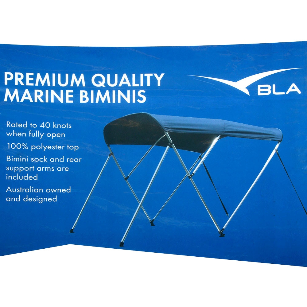 BLA 3 Bow Bimini Top Black 1.5-1.7 x 1.3m
