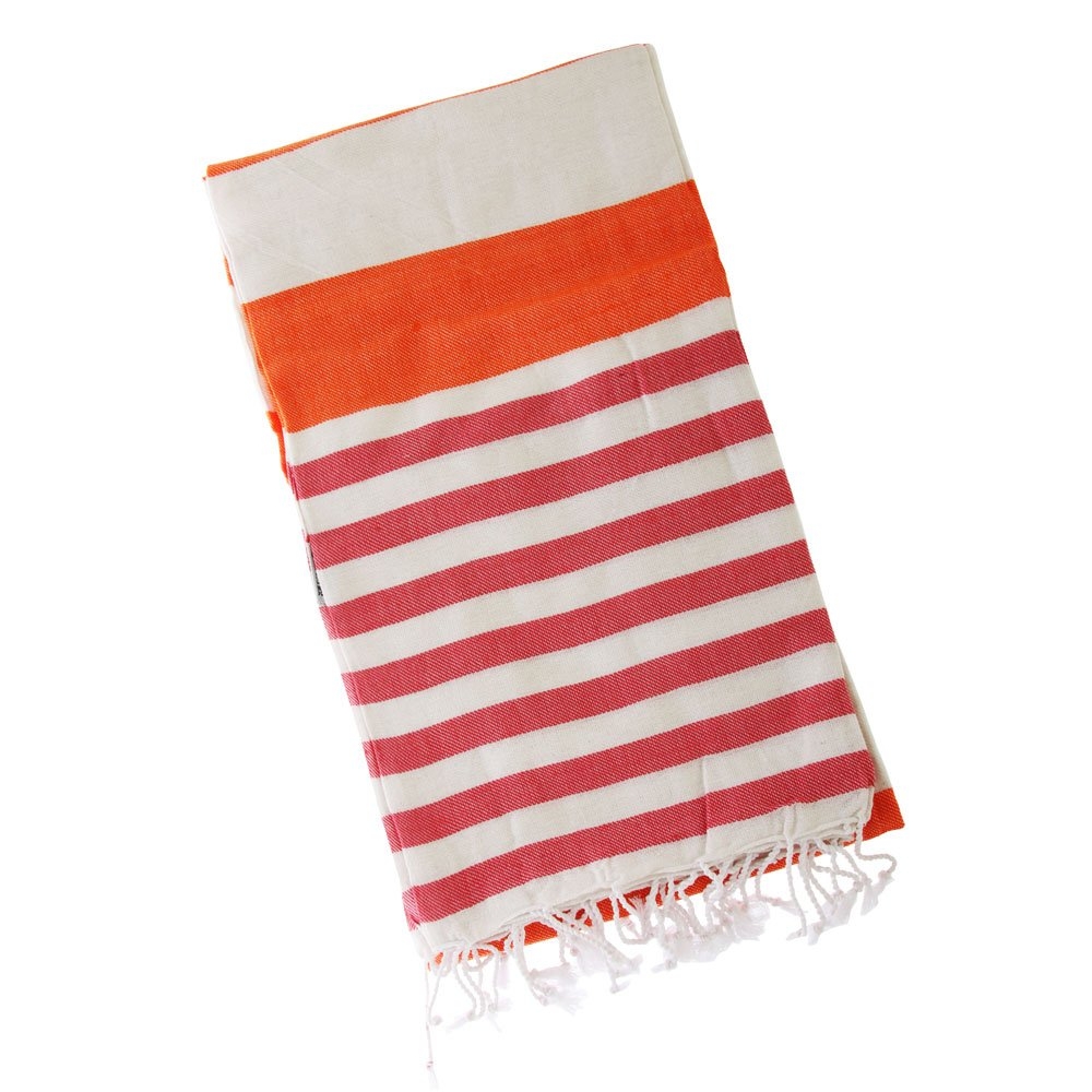 Black Shag Turkish Hand-loomed Flat-Weave Cotton Beach Towel