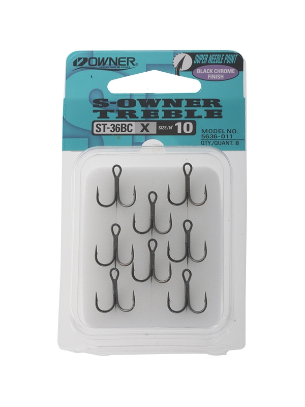 Owner ST-36 BC Stinger Treble Hooks 10 Qty 8