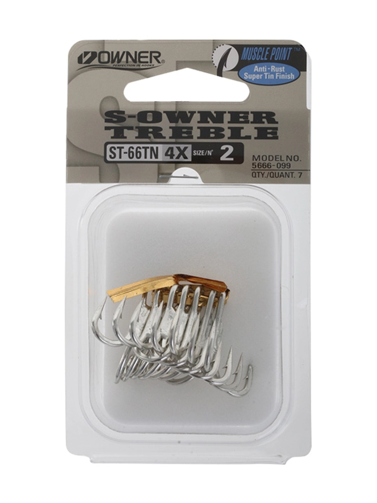 Owner ST-66 TN Tinned Saltwater Treble Hooks 2 Qty 7 Owner ST-66 TN Tinned Saltwater Treble Hooks 2 Qty 7