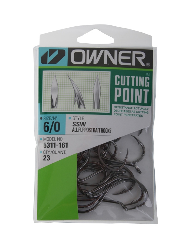 Owner SSW Cutting Point Octopus Bait Hooks Pro Pack 6/0 Qty 23