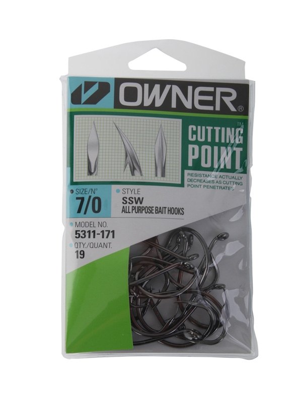 Owner SSW Cutting Point Octopus Bait Hooks Pro Pack 7/0 Qty 19