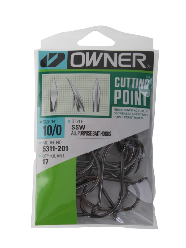 Owner SSW Cutting Point Octopus Bait Hooks Pro Pack 10/0 Qty 17