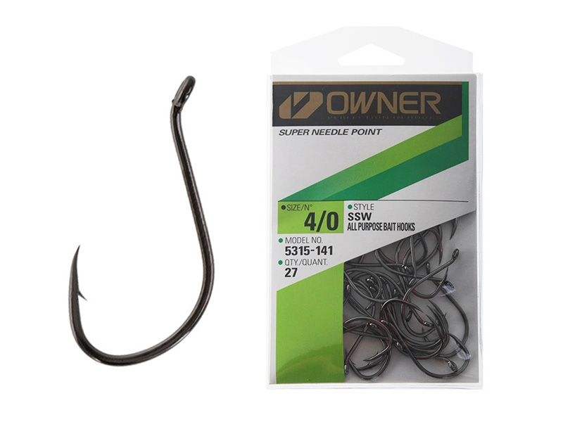 Owner SSW Needle Point Octopus Bait Hooks Pro Pack 4/0 Qty 27