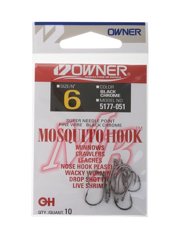 Owner Fine Wire Mosquito Lure Assist Hooks 6 Qty 10