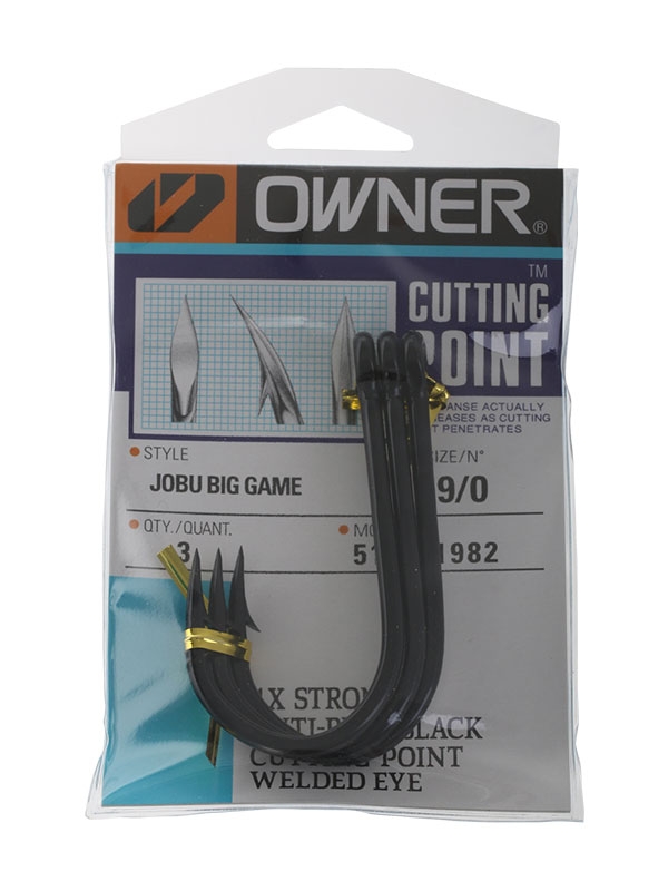 Owner Jobu Big Game Hooks 9/0 Qty 3