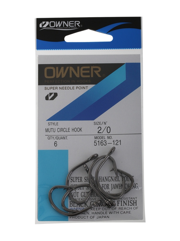 Owner Tarakihi Mutu Circle Hooks 2/0 Qty 6