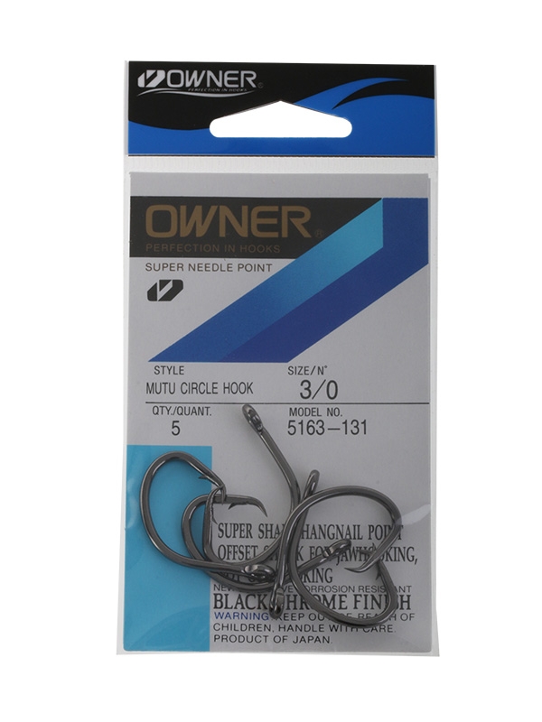 Owner Tarakihi Mutu Circle Hooks 3/0 Qty 5