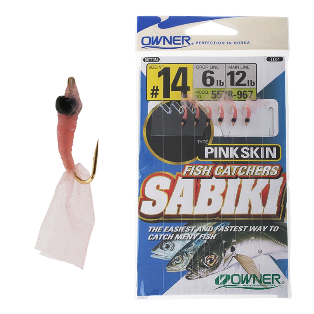 Owner Sabiki Bait Catcher Rig Shrimp with Lumo Bead Size 14
