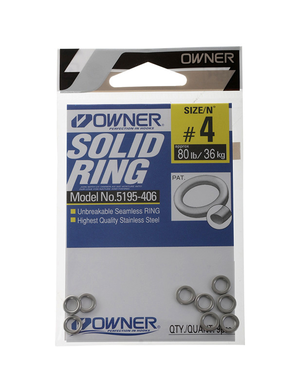 Owner P14 Solid Rings #4 80lb Qty 9