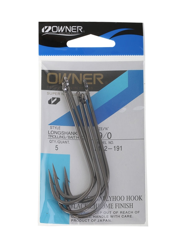 Owner Long Shank Hooks 9/0 Qty 5