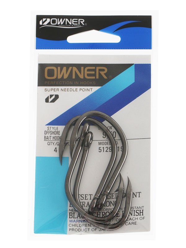 Owner Offshore Live Bait Hooks 9/0 Qty 4