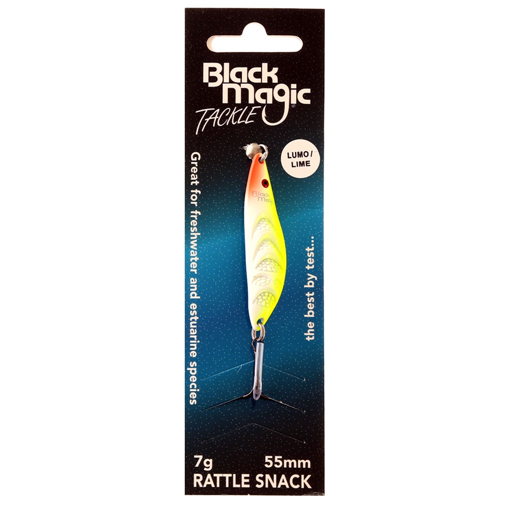 Black Magic Rattle Snack Lure Lumo/Lime 7g