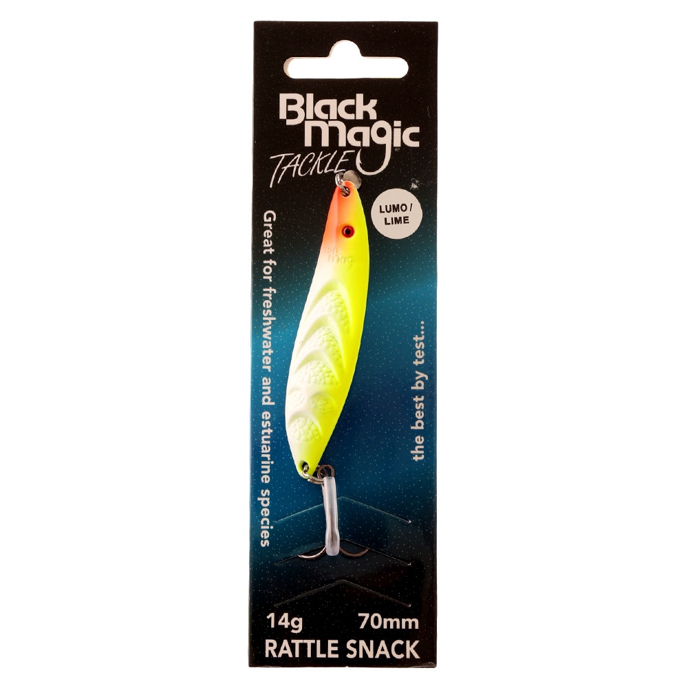 Black Magic Rattle Snack Lure Lumo/Lime 14g