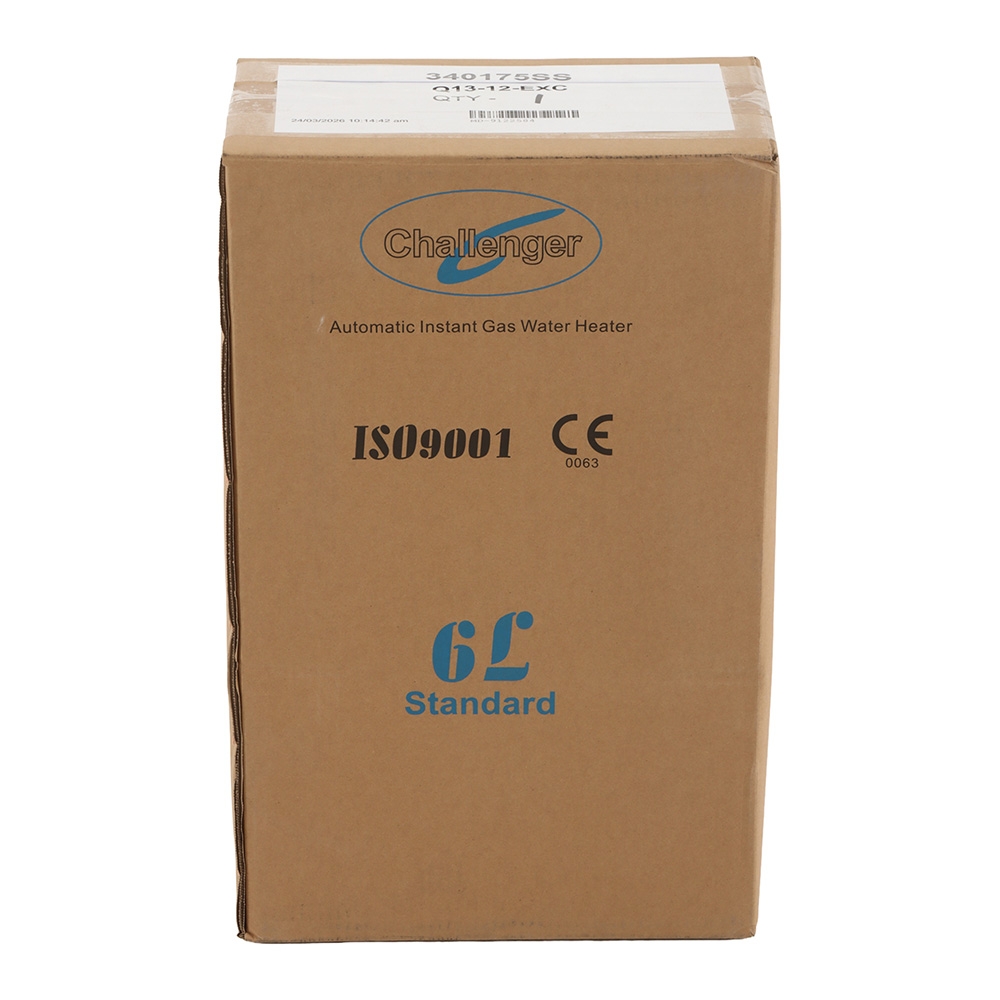 Challenger LPG Califont CE Gas Water Heater with 316 Stainless Steel Cover 6L