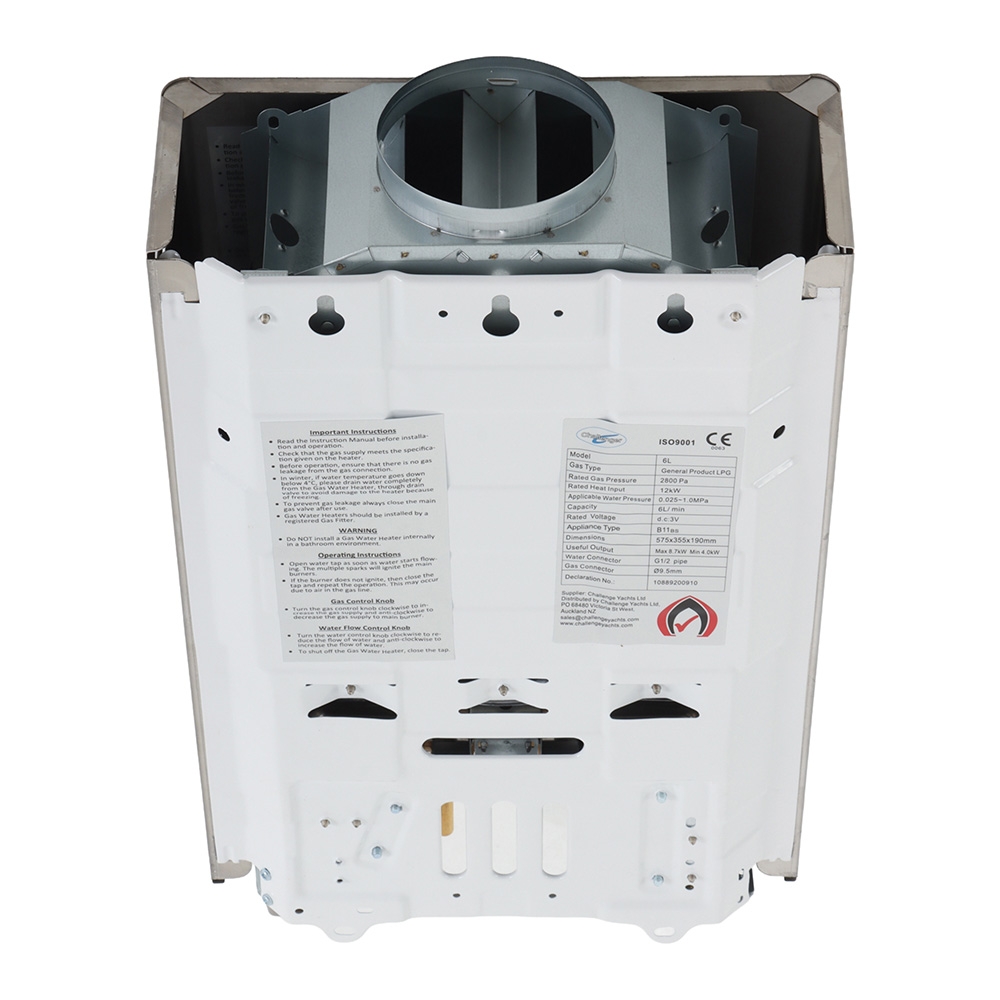 Challenger LPG Califont CE Gas Water Heater with 316 Stainless Steel Cover 6L