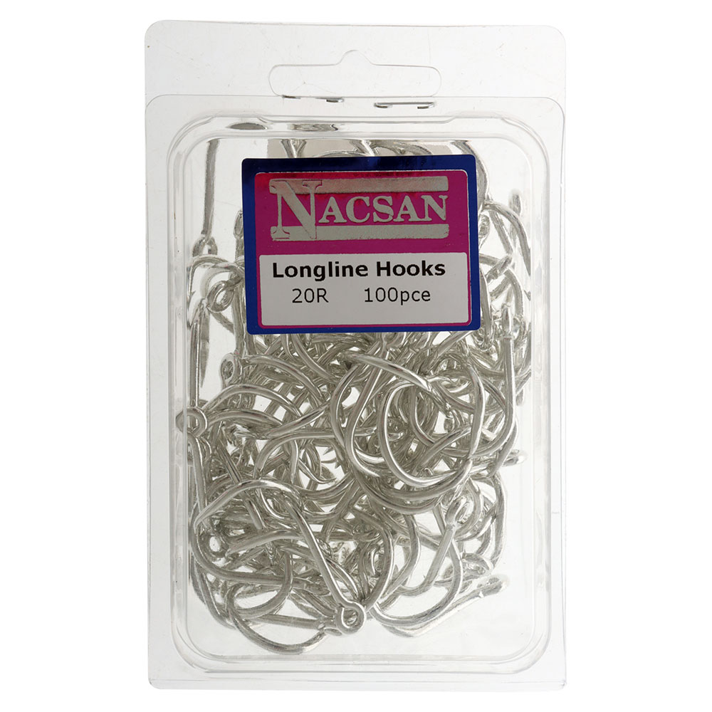 Nacsan Longline Hooks Size 20 Bulk Pack Qty 100