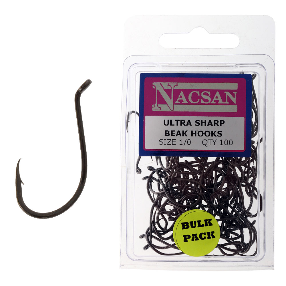 Nacsan Ultra Sharp Beak Hooks 1/0 Qty 100