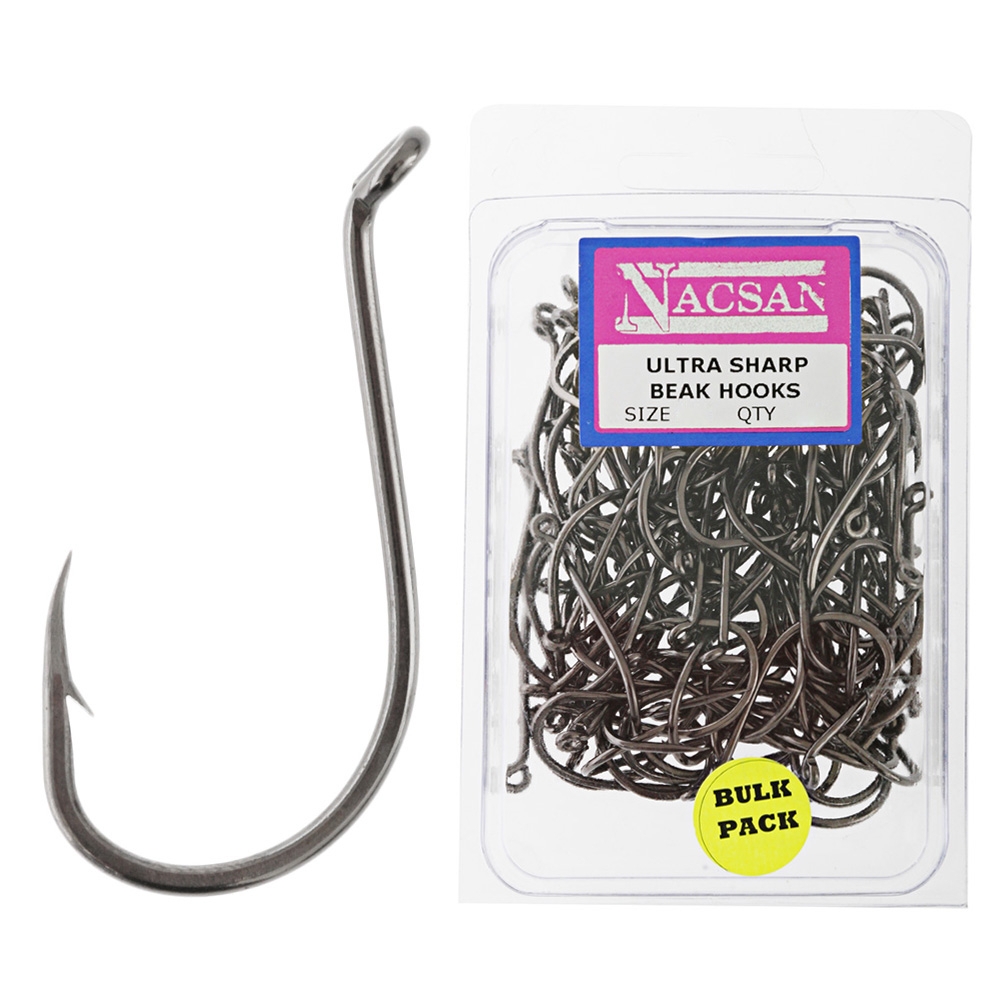 Nacsan Ultra Sharp Beak Hooks Size 3/0 Qty 100