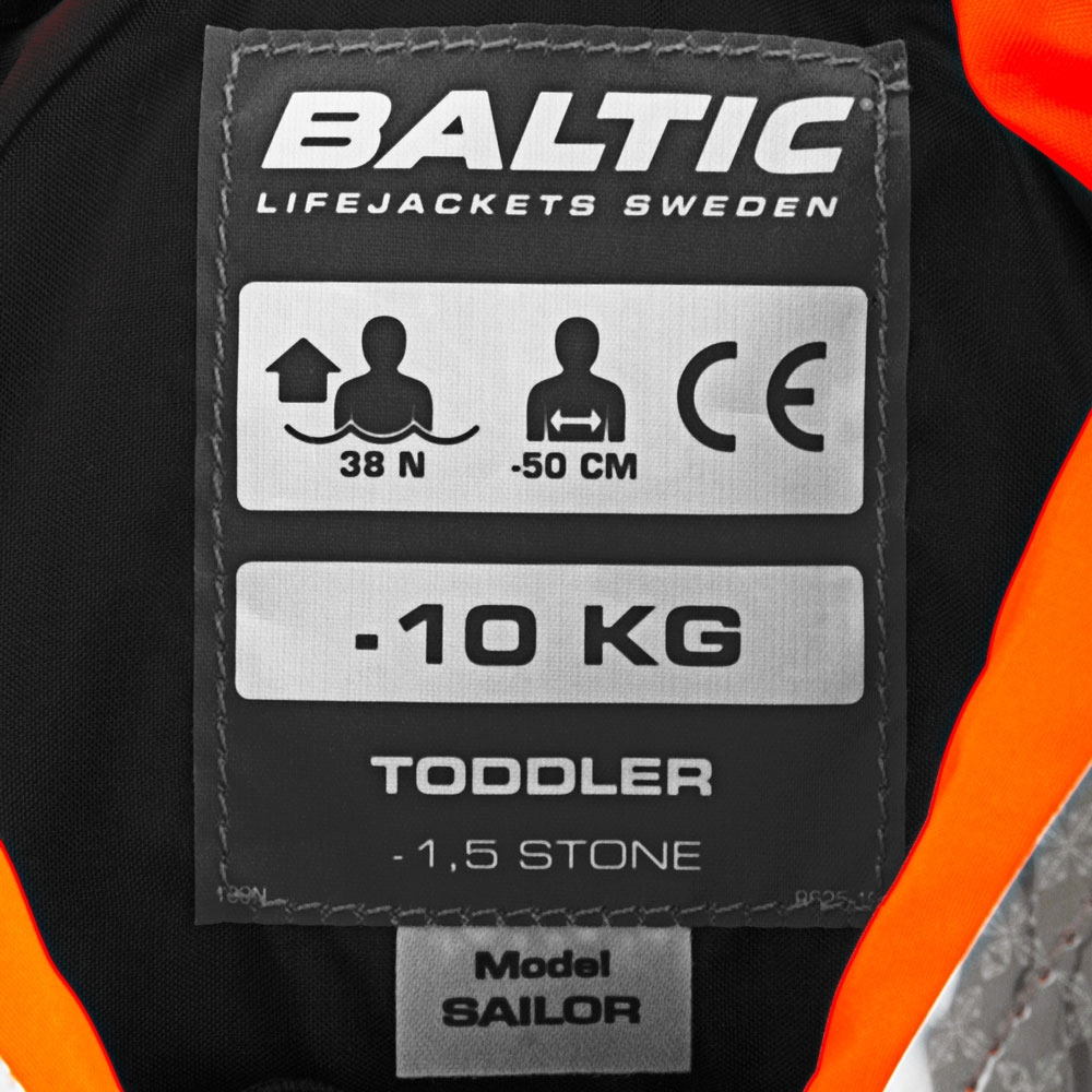 Baltic Pro Sailor Child Life Jacket Orange 3-10kg