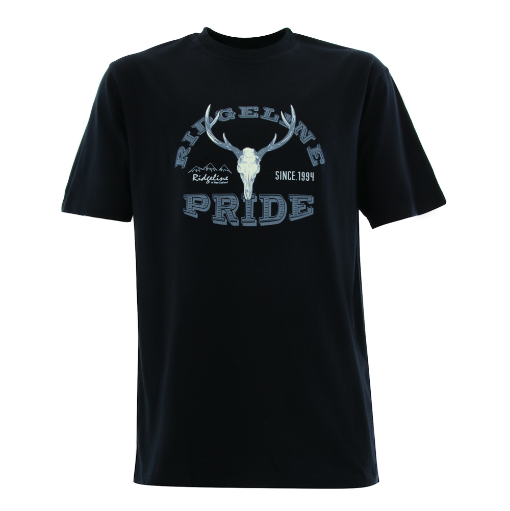 Ridgeline Stag Mens T-Shirt Black S