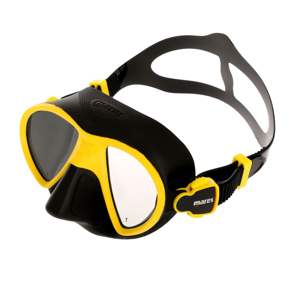 Mares X-Free Adult Dive Mask Yellow/Black