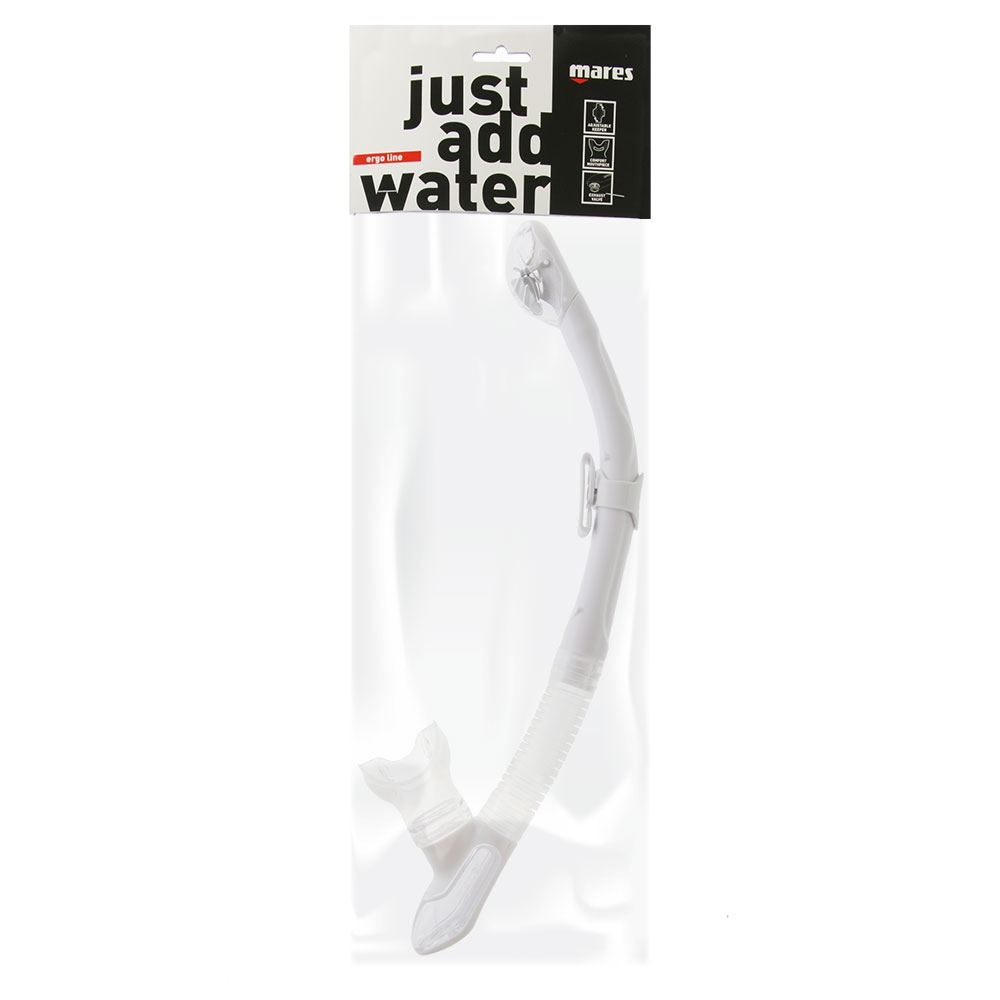 Mares Ergo Dry Top Dive Snorkel White