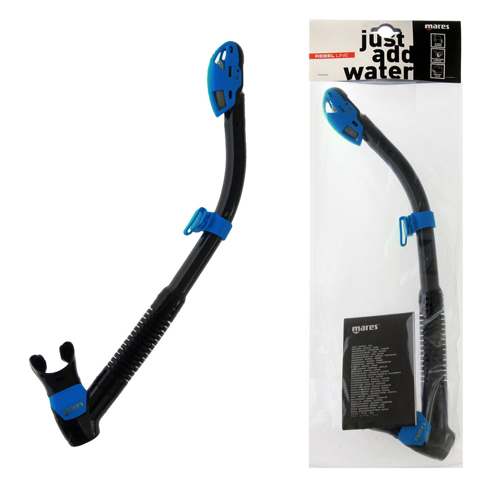Mares Rebel Dry Top Dive Snorkel Black/Blue