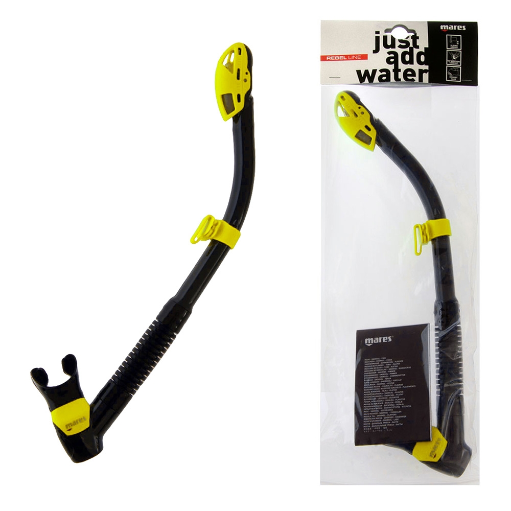 Mares Rebel Dry Top Dive Snorkel Black/Yellow