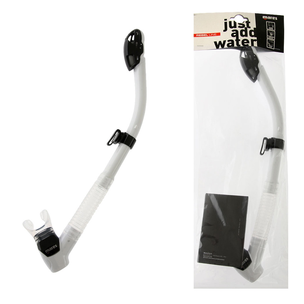 Mares Rebel Dry Top Dive Snorkel White/Black