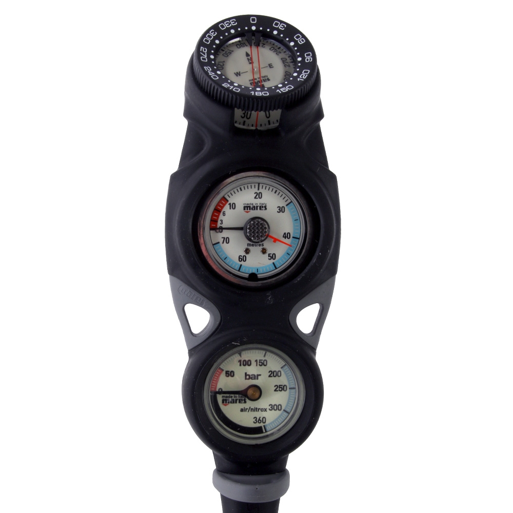 Mares Mission 3 Dive Compass/Depth/Pressure Gauge