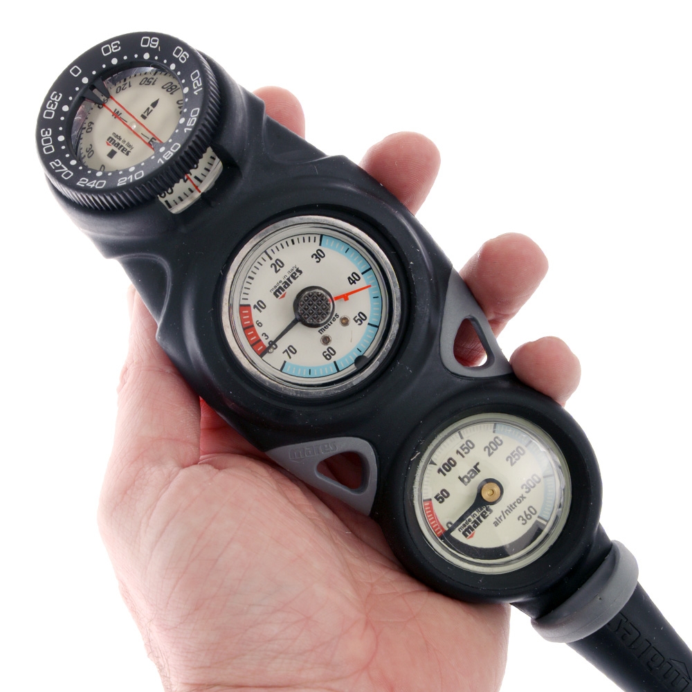 Mares Mission 3 Dive Compass/Depth/Pressure Gauge