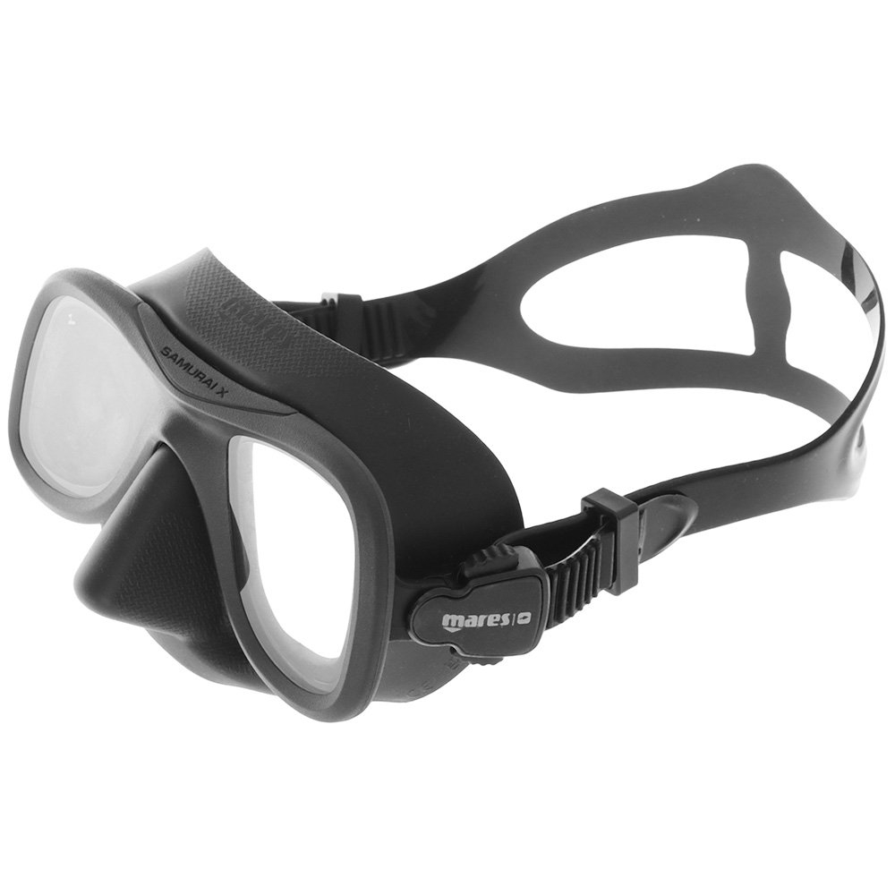 Mares Samurai X Silicone Spearfishing Dive Mask and Snorkel Set Black