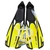 Mares Cobia and Fluida Adult Dive Mask Snorkel and Fins Set Yellow L / US9-10