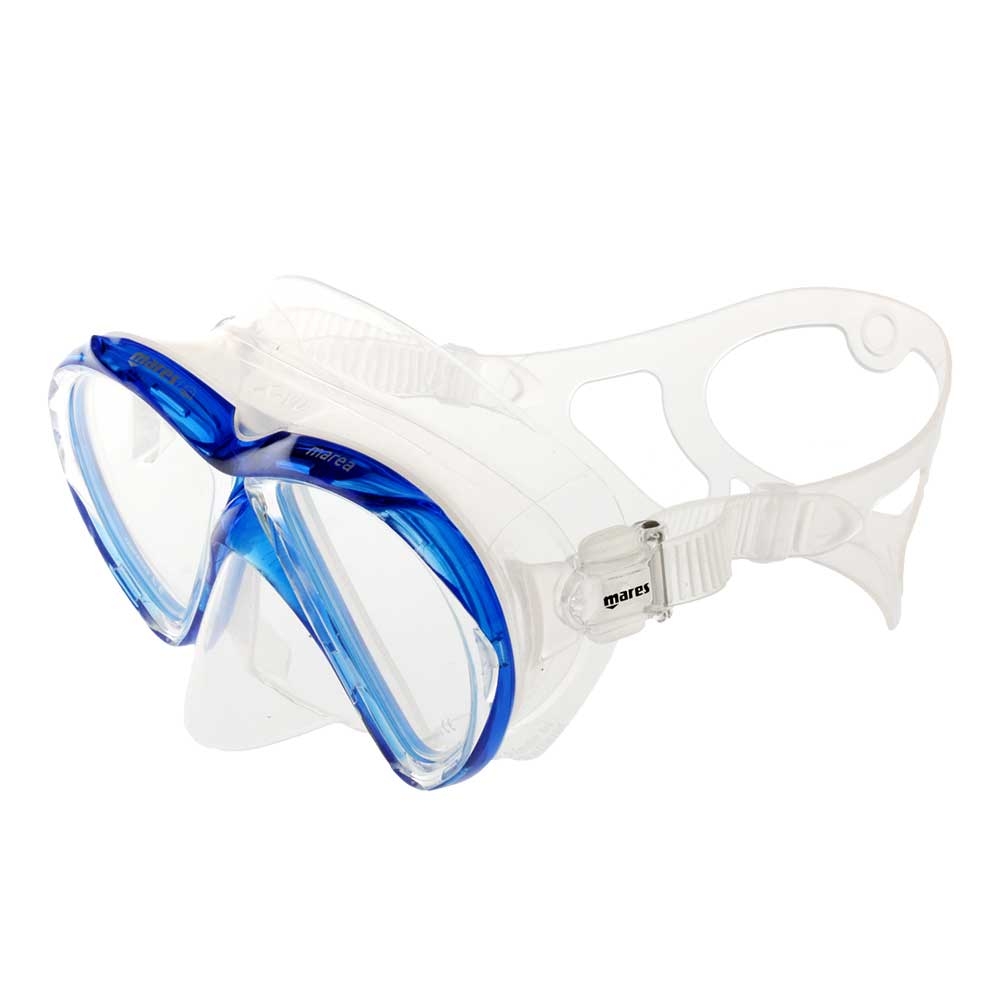 Mares Marlin and Volo Adult Dive Mask Snorkel and Fins Set Blue M/L
