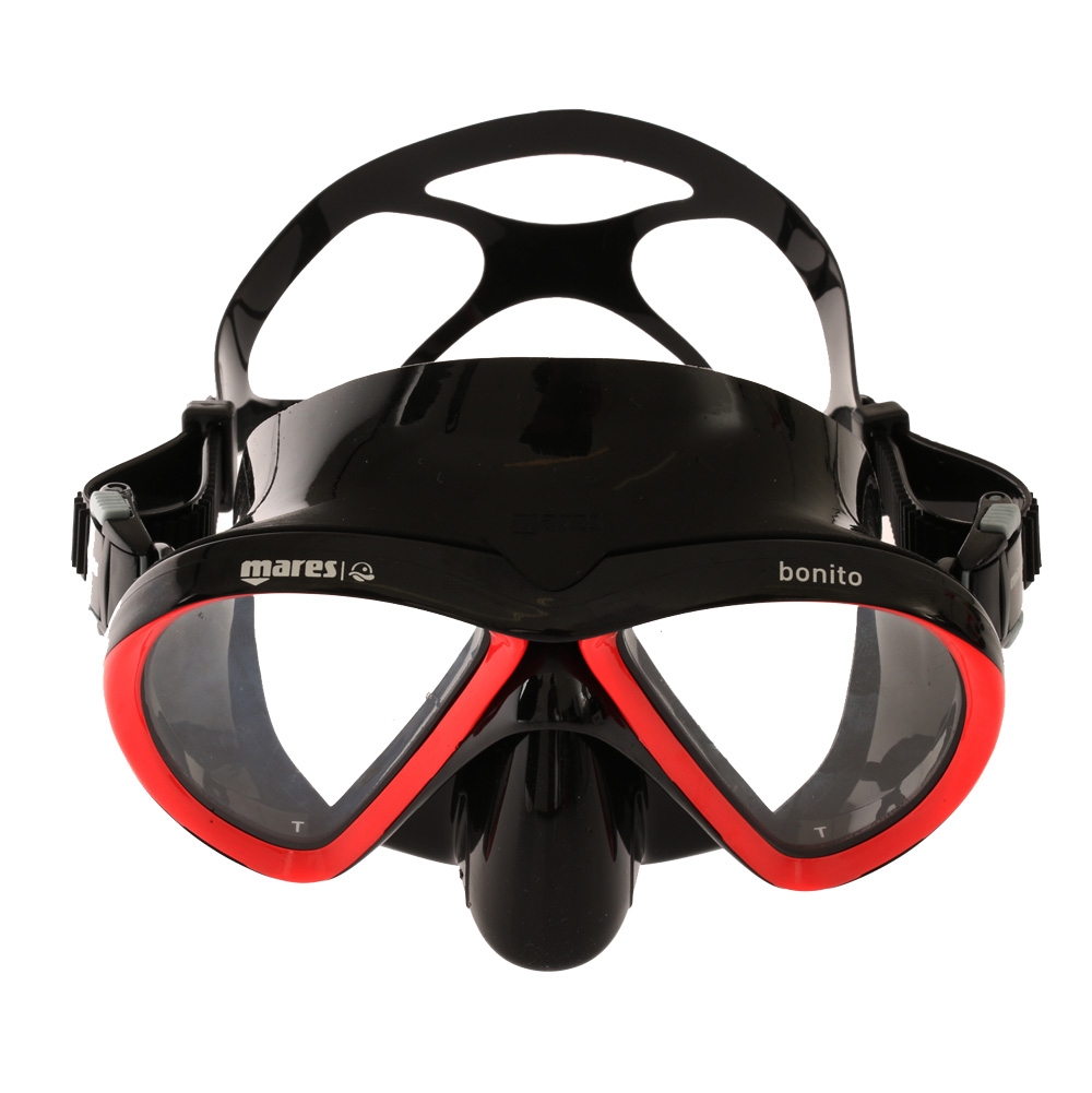 Mares Bonito X-One Adult Dive Mask Snorkel and Fins Set Red/Black