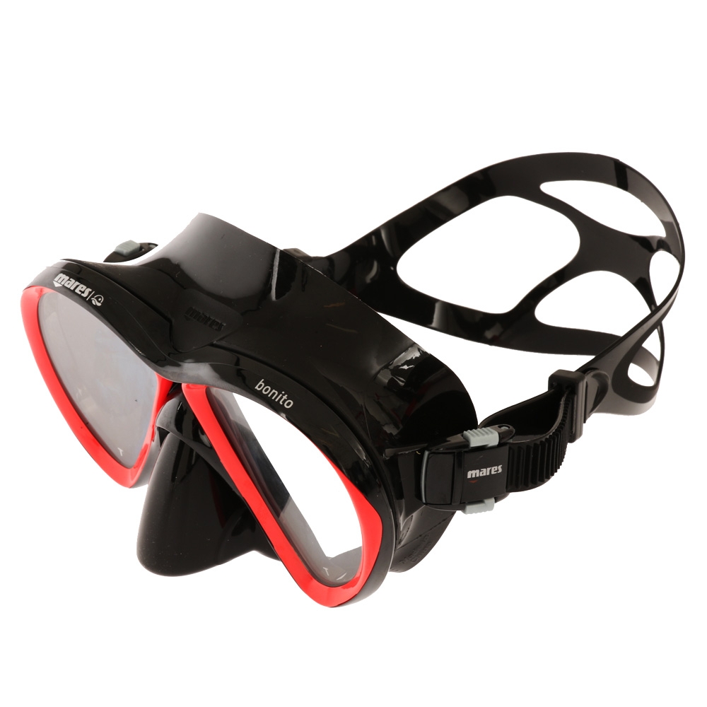 Mares Bonito X-One Adult Dive Mask Snorkel and Fins Set Red/Black