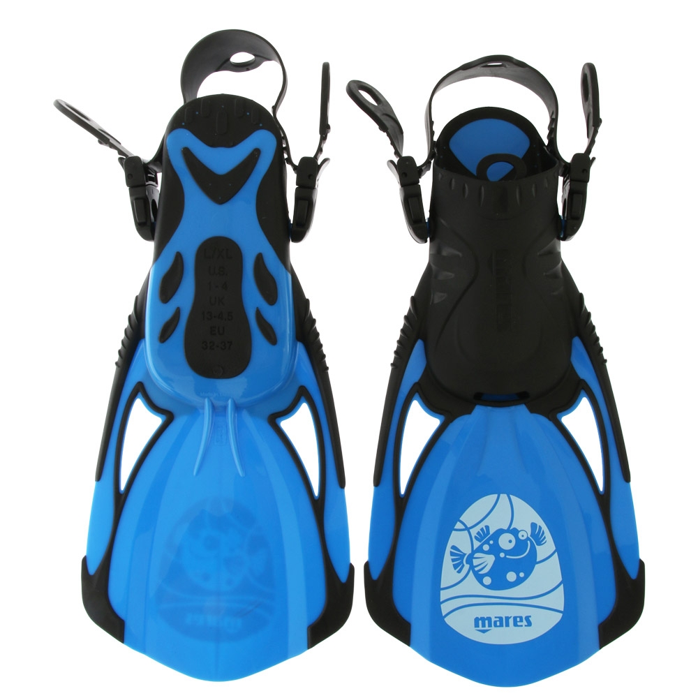 Mares Sea Pals Junior Dive Mask Snorkel and Fins Set S/M Kids US9-13 Blue