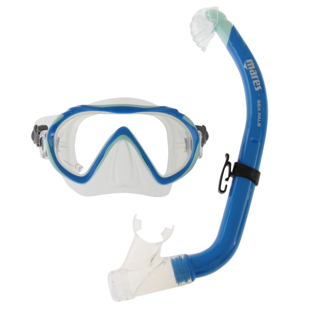 Mares Sea Pals Junior Dive Mask Snorkel and Fins Set S/M Kids US9-13 Blue