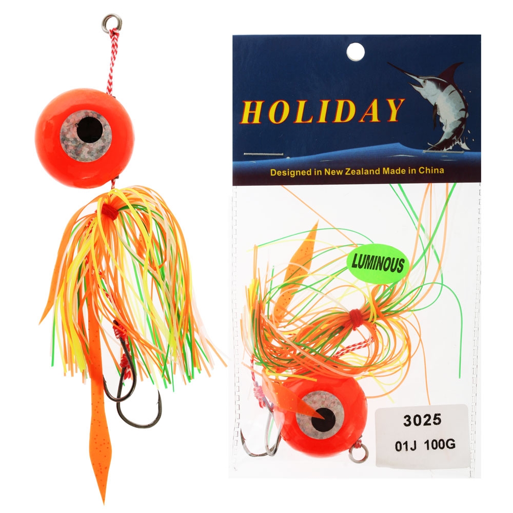 Holiday Lumo Deep Slider Jig 100g Orange
