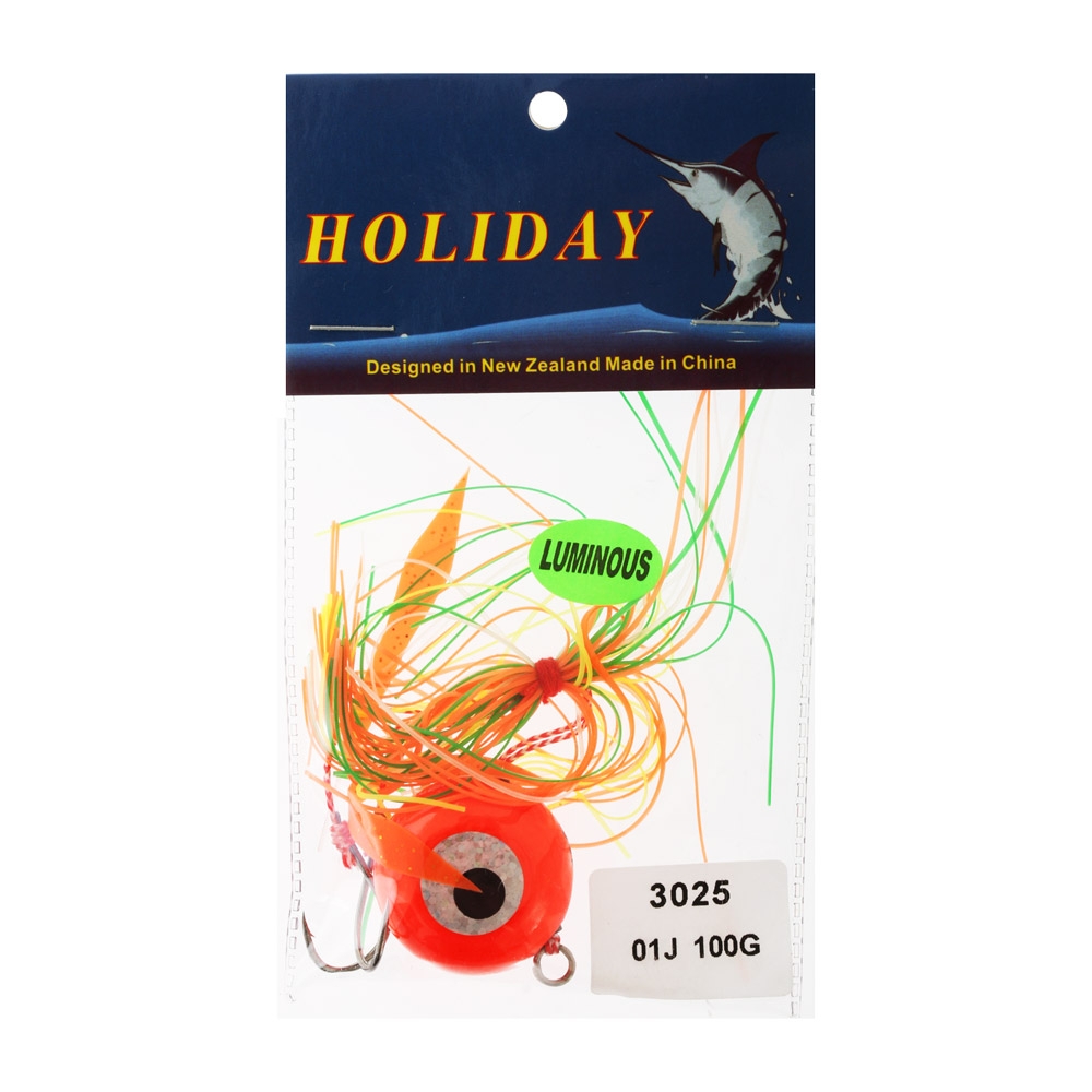Holiday Lumo Deep Slider Jig 100g Orange