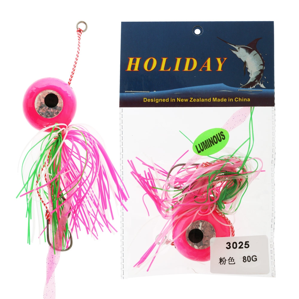 Holiday Lumo Deep Slider Jig 80g Pink