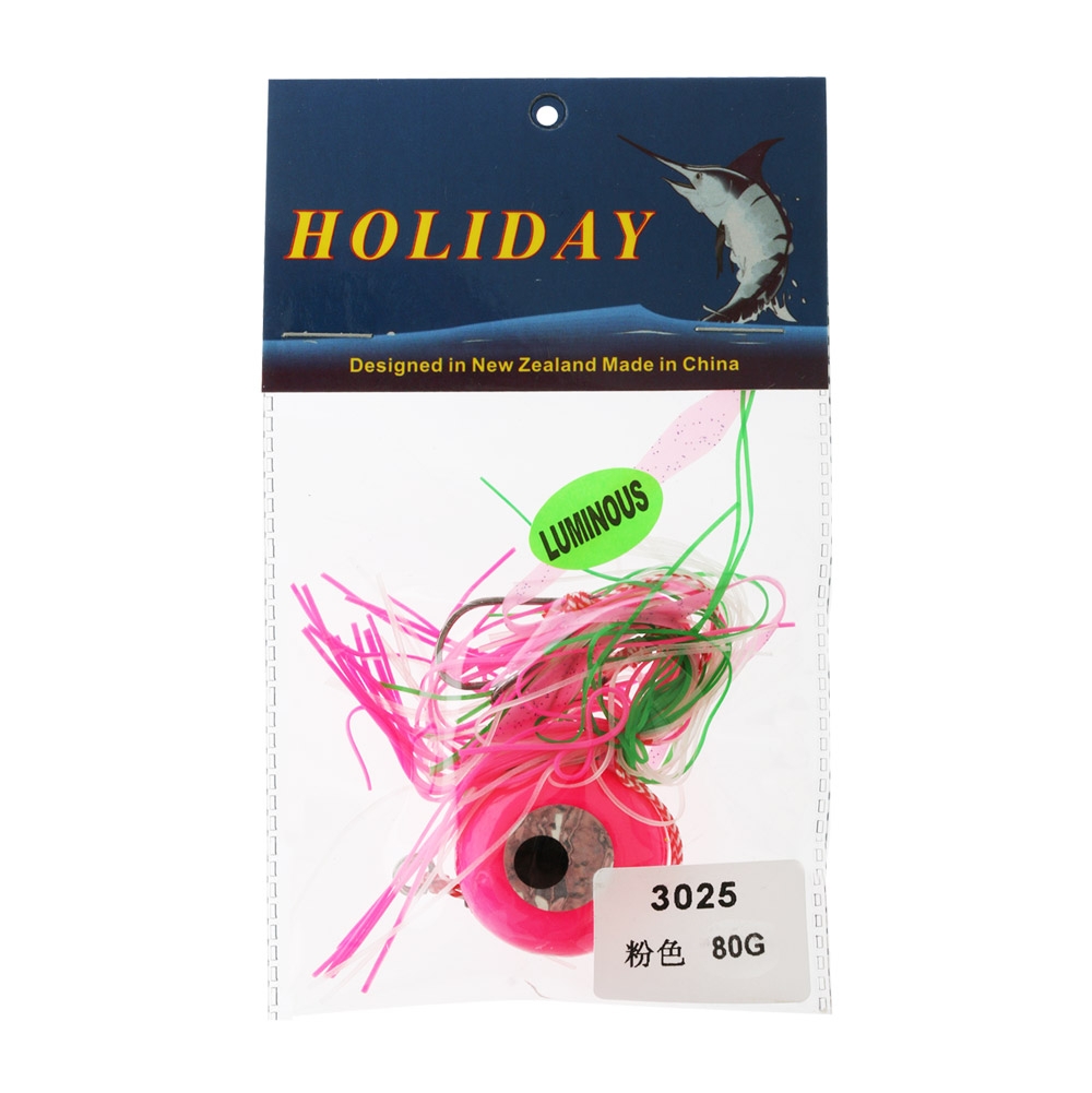 Holiday Lumo Deep Slider Jig 80g Pink